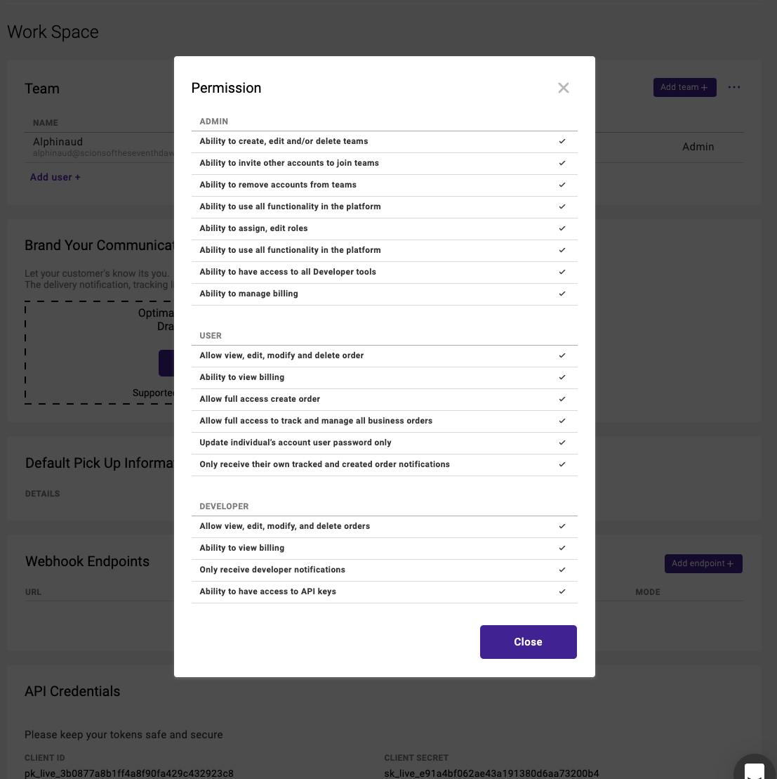 Adding New Team Members and Permissions — illustration